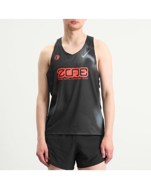 Nike Gray Aeroswift Singlet for men