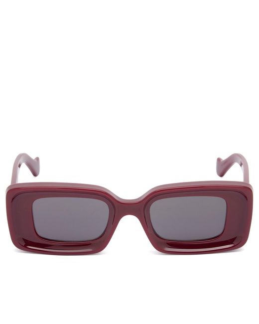 Loewe Purple Anagram Rectangular Sunglasses