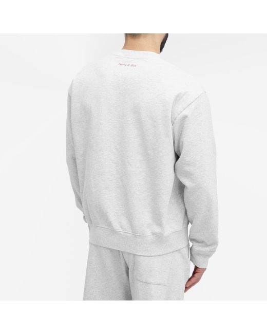 Sporty & Rich White Wellness Ivy Boucle Crew Sweat for men