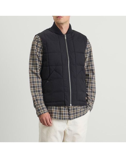 Armor Lux Blue Padded Zip Vest for men