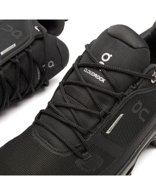 On Shoes Black Cloudrock Low Wp Sneakers for men