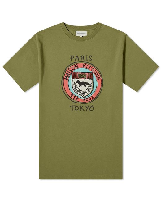 Maison Kitsuné Green City Coins Comfort T-Shirt for men