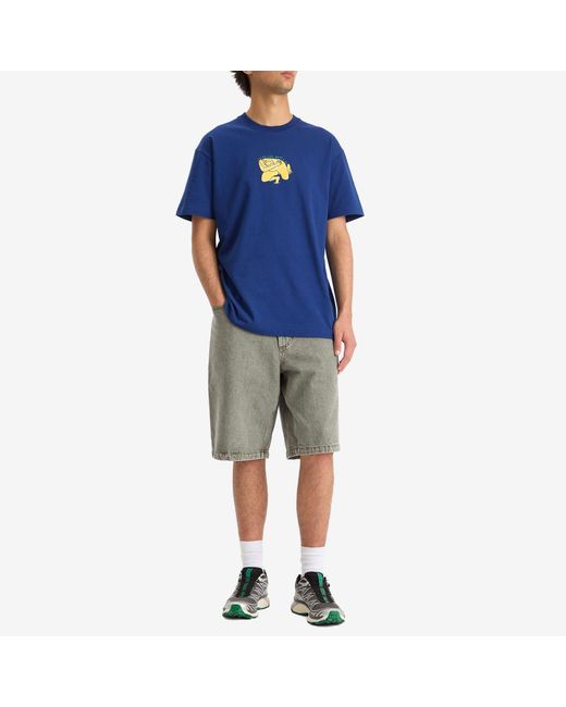 POLAR SKATE Blue Shy Bow T-Shirt for men