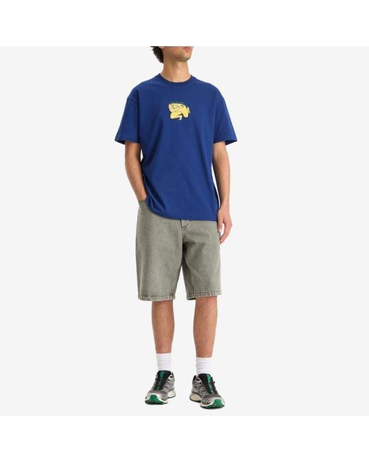 POLAR SKATE Blue Shy Bow T-Shirt for men