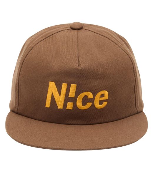 N!CE Brown Have A Day Cap for men