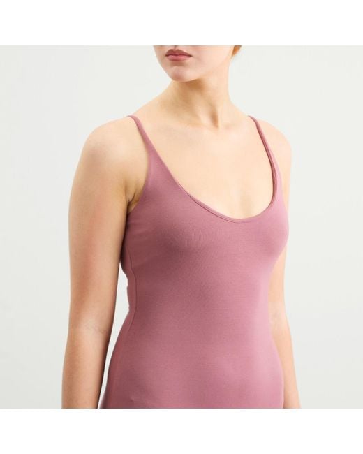 Skims Purple Smooth Lounge Skimpy Scoop Neck Dress