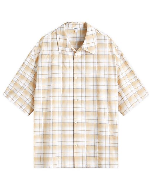 Loewe Natural Check Short Sleeve Shirt for men