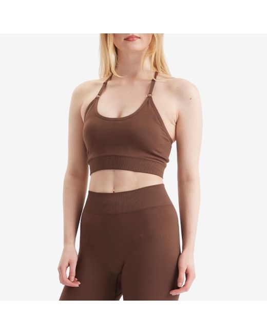 Represent Brown Owners Club Seamless Low Impact Bra Top
