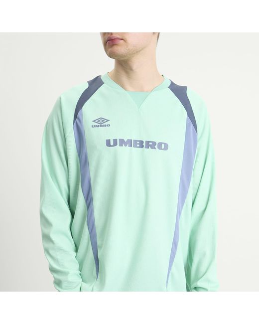 Umbro Green Panelled Long Sleeve Jersey for men