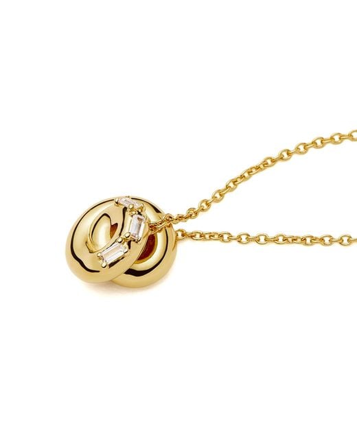 Missoma Metallic X Lucy Williams Pave Knot Pendant Necklace