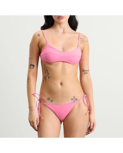 Fruity Booty Pink Tie Bikini Bottoms
