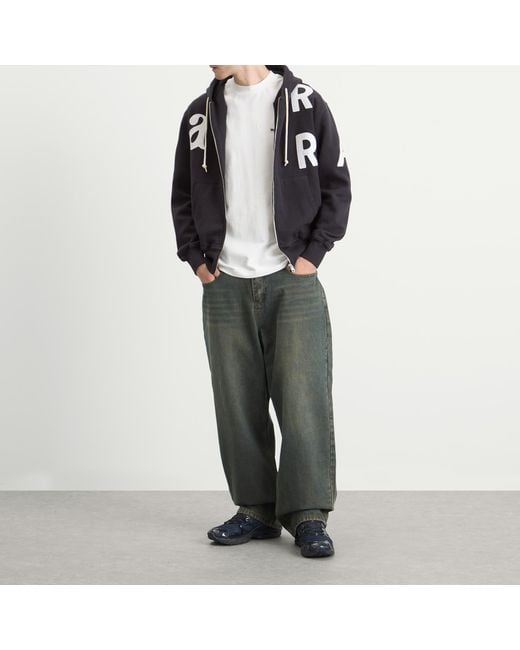 by Parra Black Word Salad Zip Hoodie for men