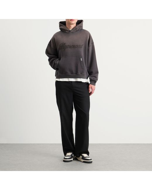 Represent Gray Rep Reverse Applique Hoodie for men