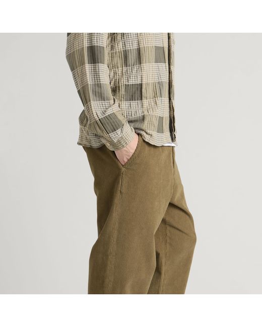 Barbour Green Cord Relaxed Fit Trousers for men