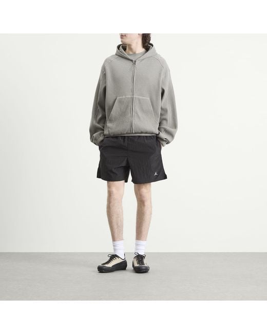 Roa Gray Bee Sun Faded Organic Waffle Zip Up Hoodie for men