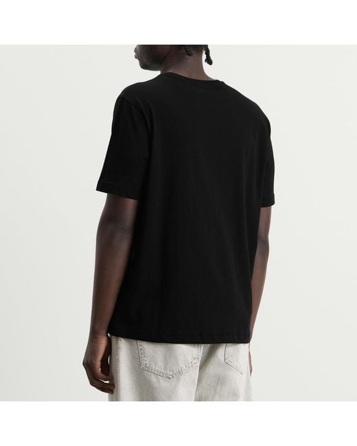 Dime Black Cursive Paper Cut T-Shirt for men