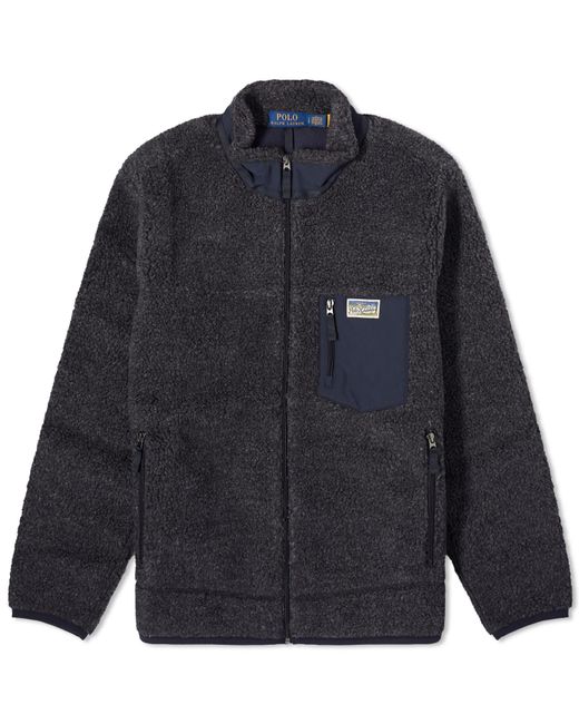 Polo Ralph Lauren Blue High Pile Fleece Jacket for men