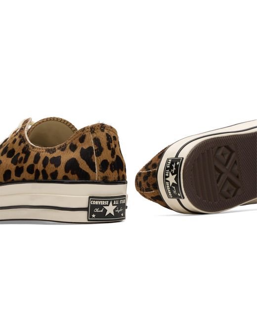 Converse Brown Chuck Taylor 1970S Leopard Pony Hair Ox Sneaker
