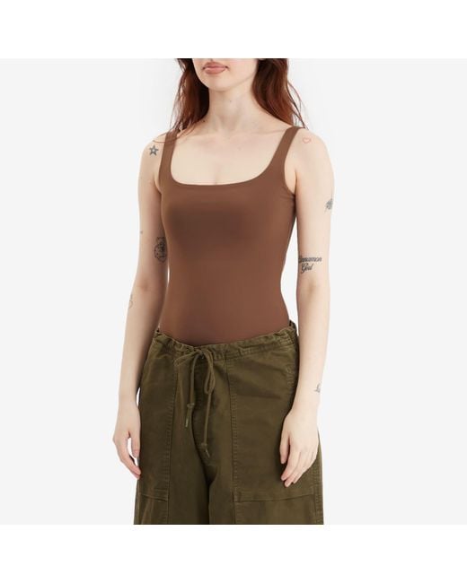 Entire studios Brown Square Neck Bodysuit
