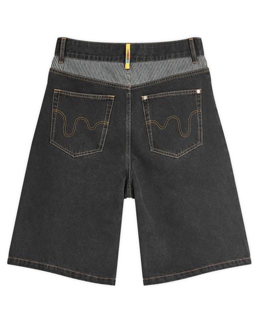 ICECREAM Gray End. X Running Dog Denim Shorts