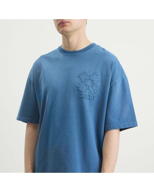 Amiri Blue Ma Quad Oversized T-Shirt for men