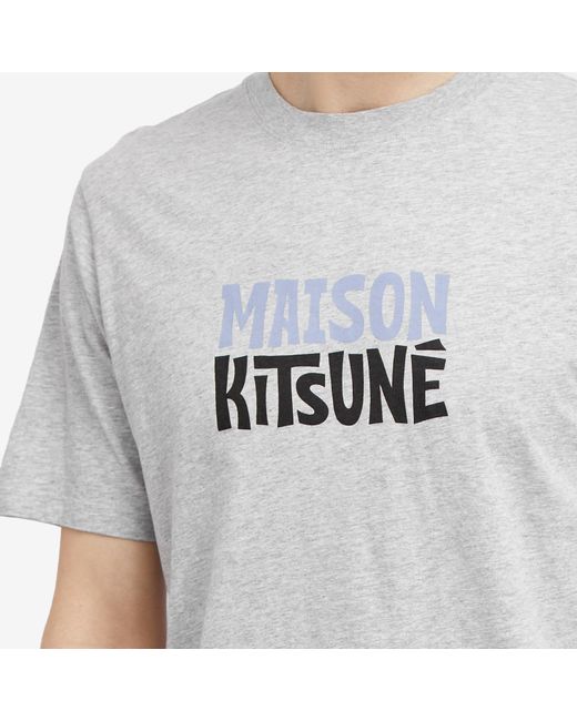 Maison Kitsuné Gray Surf Club Comfort T-Shirt for men