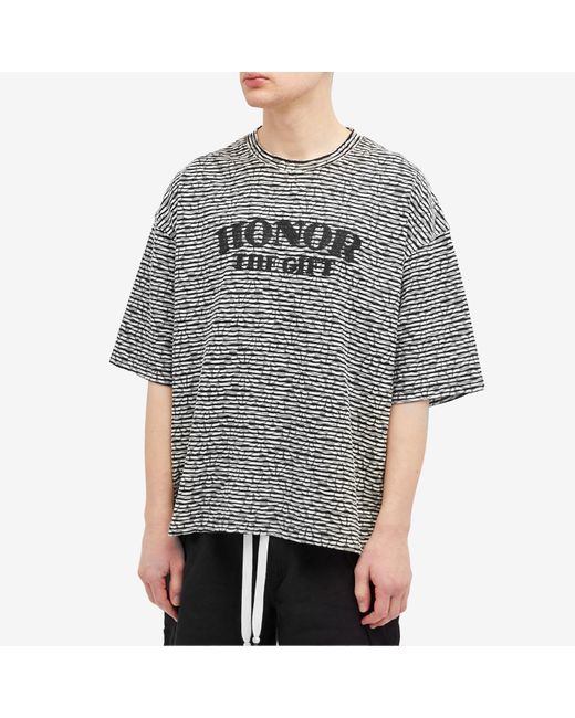 Honor The Gift Gray Stripe Box T-Shirt for men