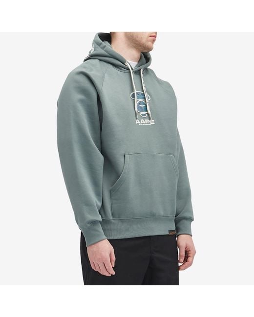 Aape By A Bathing Ape Blue Aape Croc Chest Badge Hoody for men