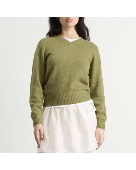 NOTHING WRITTEN Green Marsh V-Neck Pullover