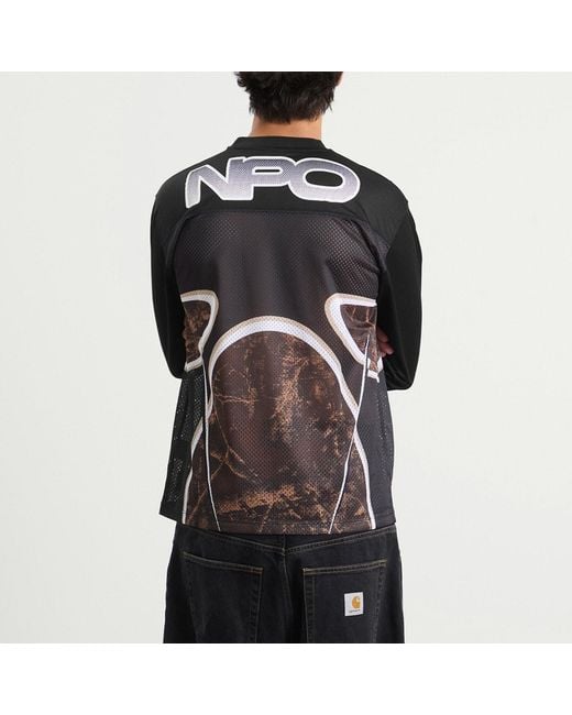 No Problemo Gray Alien Long Sleeve Moto Jersey for men