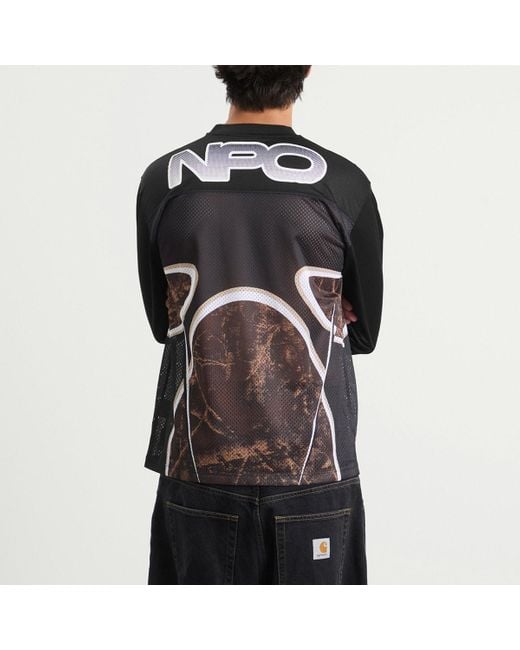 No Problemo Gray Alien Long Sleeve Moto Jersey for men