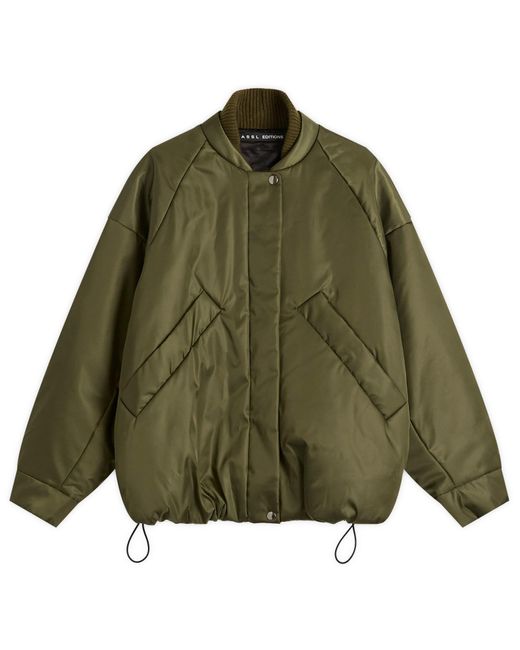 Kassl Green Oversized Bomber Jacket