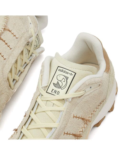 Adidas White End. X Mocaturf 'Flyfishing' Sneakers