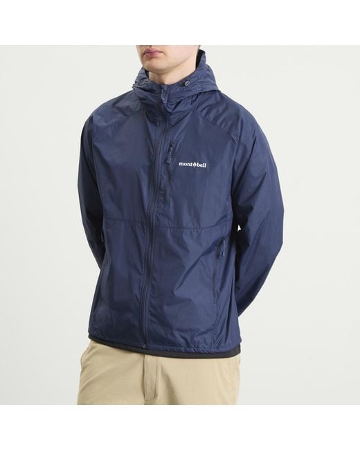 Montbell Blue Wind Blast Hooded Jacket for men