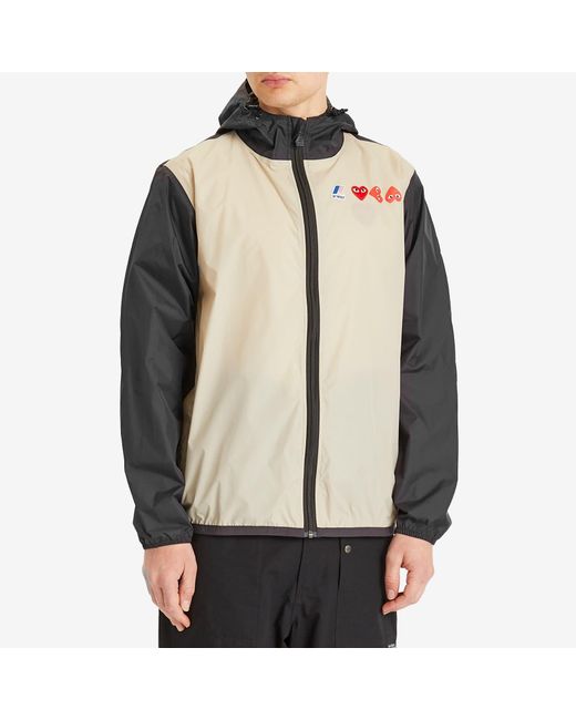 COMME DES GARÇONS PLAY Natural X K-Way Colour Block Jacket for men