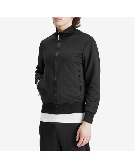 Palm Angels Black Curved Logo Track Jacket for men