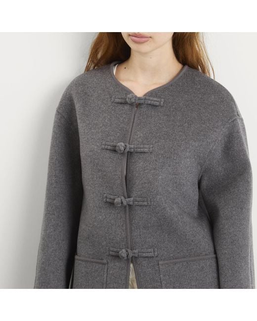 Rohe Gray Mandarin Closure Double-Faced Jacket