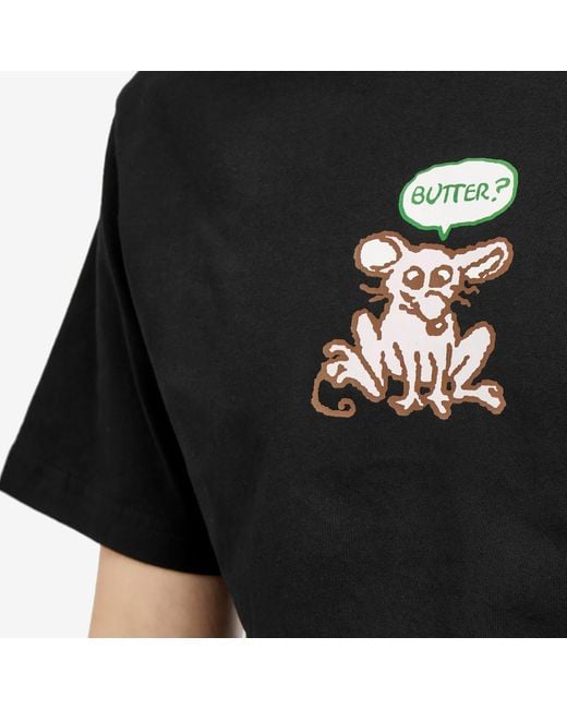 Butter Goods Black Rodent T-Shirt for men