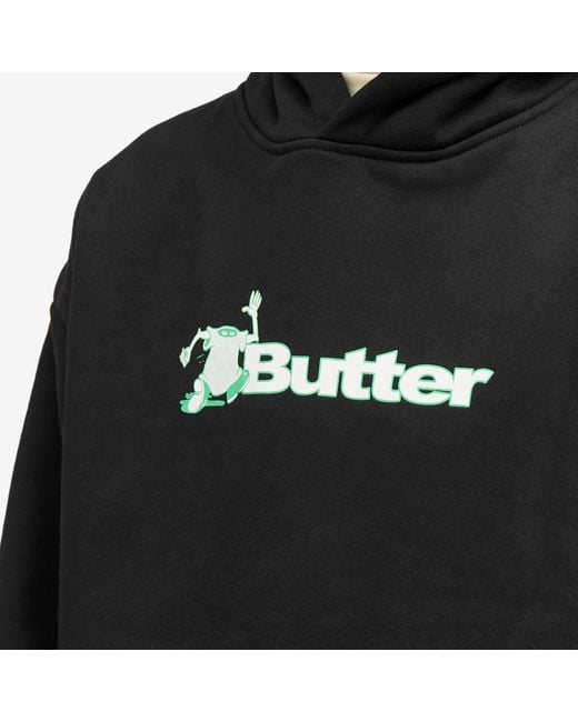 Butter Goods Black T-Shirt Logo Hoodie for men
