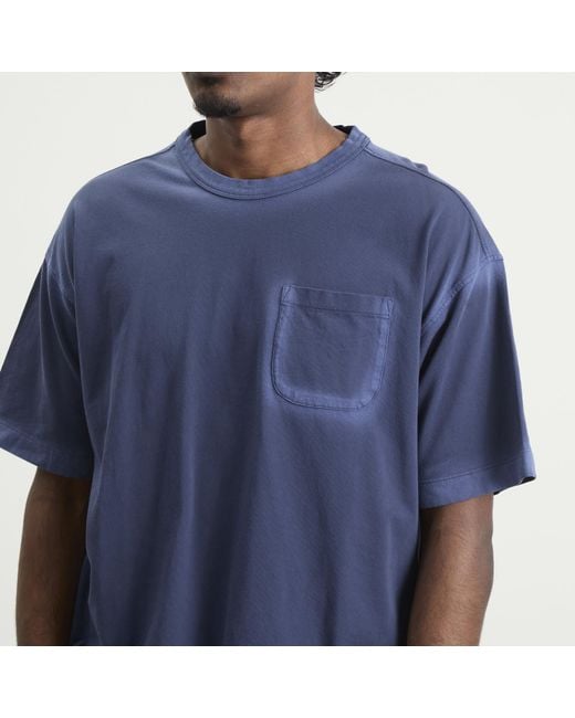YMC Blue Spray Triple Pocket T Shirt for men