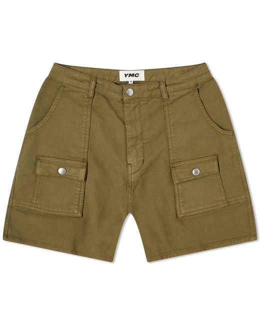 YMC Green Bush Shorts for men
