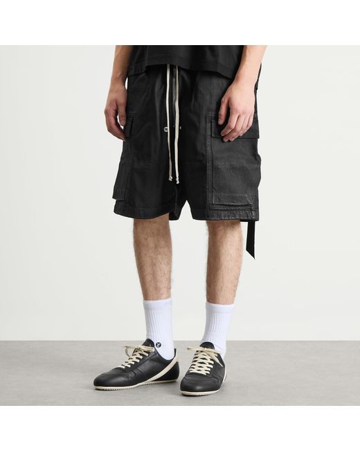 Rick Owens Black Cargobela Shorts for men
