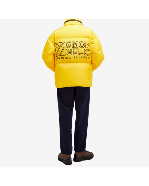 3 MONCLER GRENOBLE Yellow Verdons Padded Nylon Jacket for men