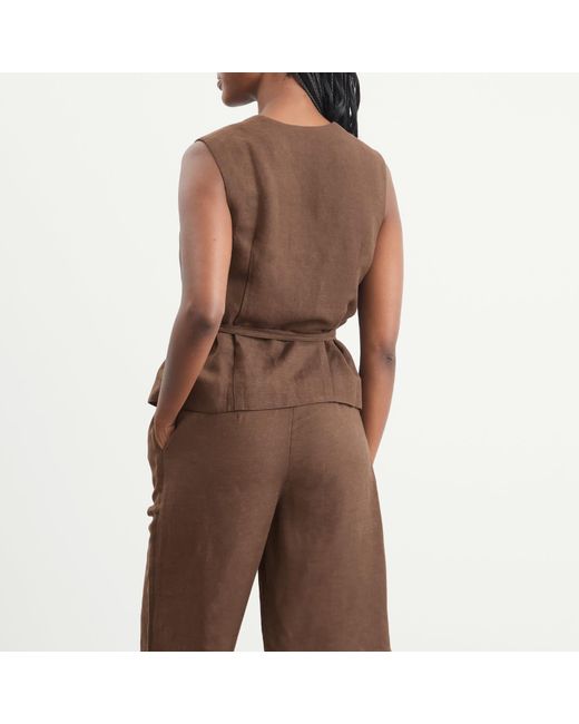 Faithfull The Brand Brown Eva Tie Vest