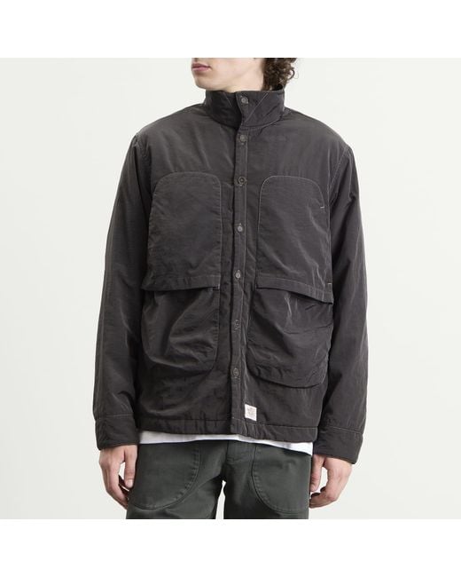 RANRA Black Epitome Canvas Nylon Padded Overshirt for men