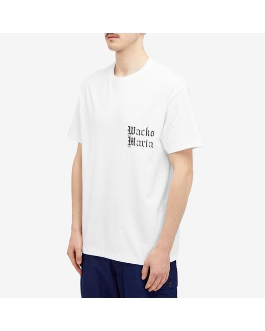 Wacko Maria White Type 8 Crew Neck T-Shirt for men