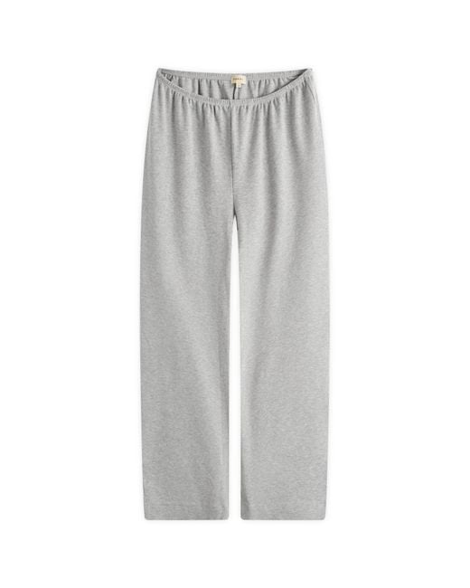 DONNI. Gray Baby Rib Scallop Pant