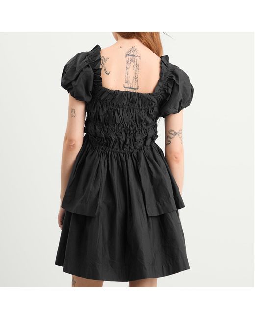 Damson Madder Black Lyza Mini Dress