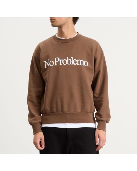 No Problemo Brown Sweatshirt for men
