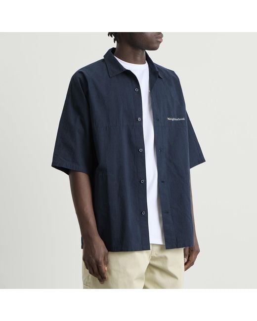 Neighborhood Blue Dolman Logo Short Sleeve Shirt for men